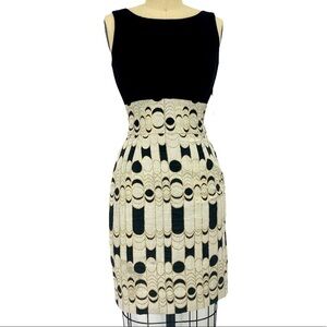 Trina Turk Sleeveless Black Metallic Dress SZ 2